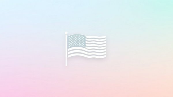 Minimalistic American flag icon on gradient background for Veterans Day celebration ideas