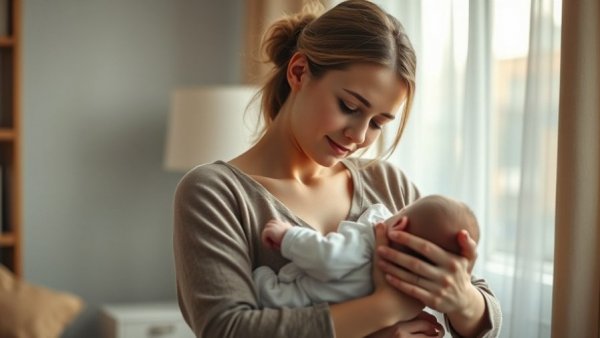Mother and baby resting peacefully indoors, symbolizing hope.