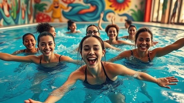 Swim Sista Swim group of Black women showing water confidence.
