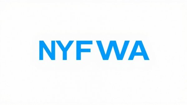 NYFWA logo in bold blue typography.
