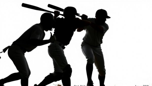 Baseball silhouettes symbolizing overcoming life's challenges. 