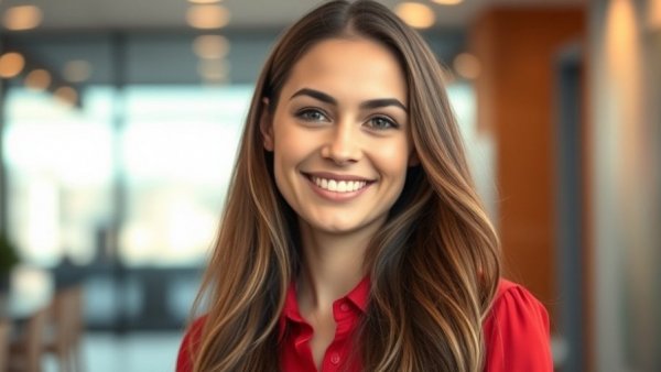Portrait of a woman in an office setting related to Modern Healthcare layoffs.