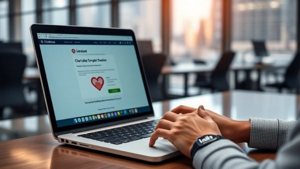 Hands near a laptop with a donation page, representing charitable giving strategies.