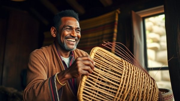 Khiamniungan honey hunters basket weaving