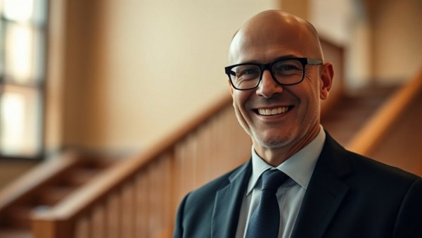 Smiling man in glasses and suit, indoors, Boston Globe Trendlines newsletter.