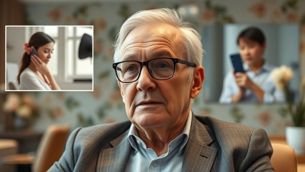 Pastor's thoughtful response in office with TikTok experiment inset.