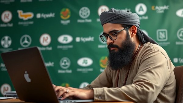 AI-Powered Risk Intelligence concept with man working on laptop