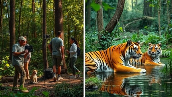 Volunteers helping wildlife conservation in the Urban Tiger Volunteer Program