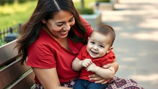 Mother and baby smile after British surgeon saves baby with tumor.