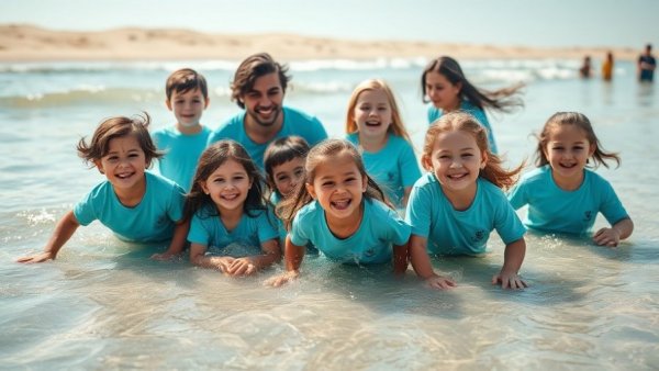 Breadline Africa Seaside Outing with children playing by the sea.