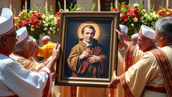 Stolen 18th-century St. Francis painting is ceremoniously returned.