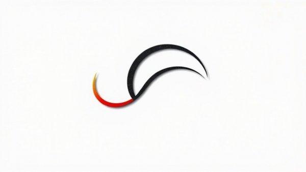 Abstract logo design with curved shapes, related to carbon neutral marine engineering.