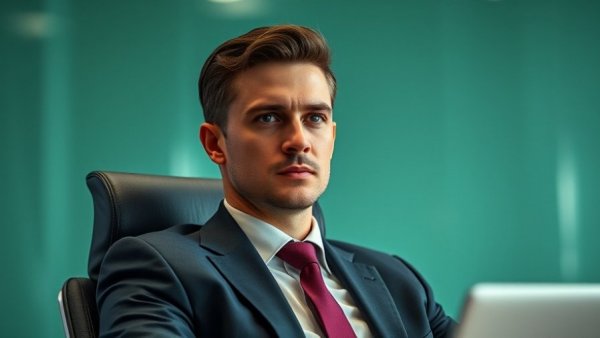 Nanotechnology and AI in healthcare magazine cover with a confident businessman featured.