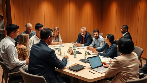 Ostbelgien Model citizen lottery meeting with diverse attendees.