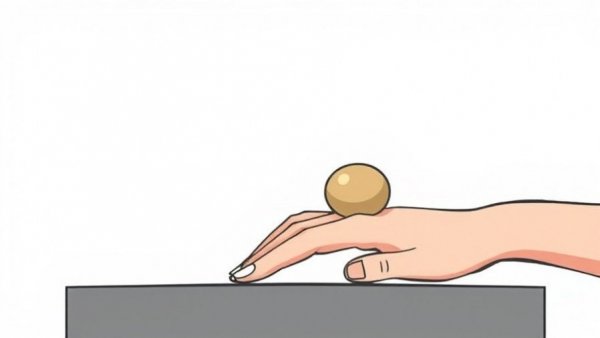 Minimalistic illustration of a hand resting on a surface, abstract design.