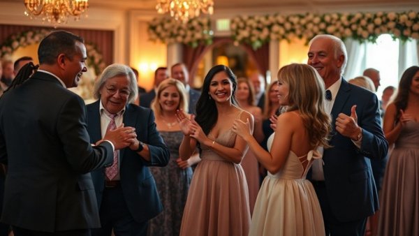 Fathers and daughters dancing at Angola prison event.