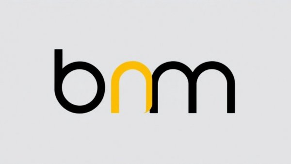 Logo for company with 'bm' initials in black and yellow