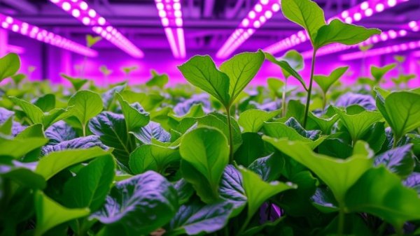 Grow fresh pesticide-free greens at home in a vibrant hydroponic setup with LED lighting.