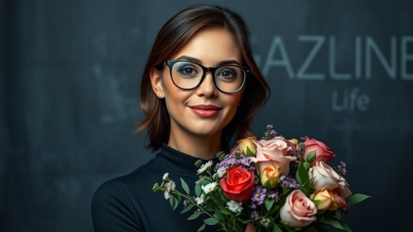 Inspirational Icons to Watch in 2025 - woman holding flowers on magazine cover.