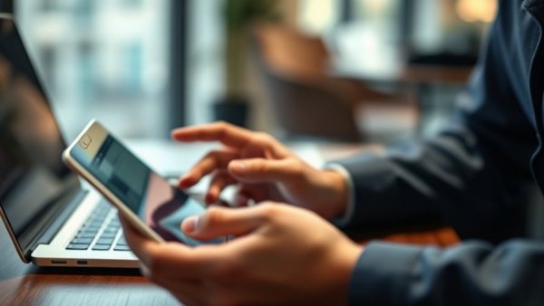 Exploring digital content on a tablet with a laptop in the background, Big Tech lobbying investigation.