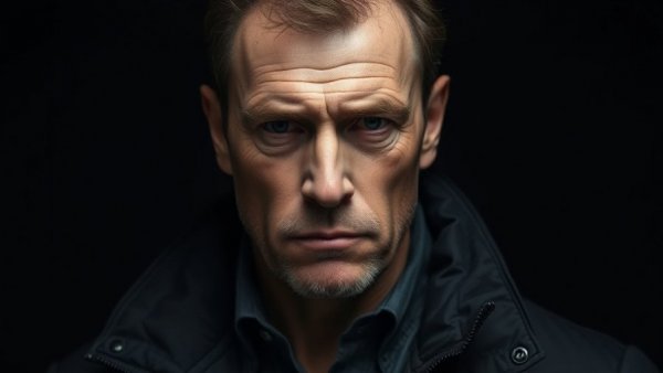 Close-up portrait of Adeetya Mohta Karma Man in a dark studio.