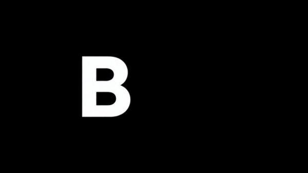 White letter B on black background representing Belgrade subway development.