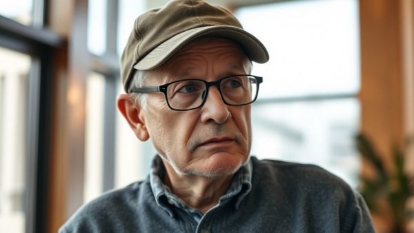 Thoughtful elderly man indoors, symbolizing support for veterans in financial crisis.