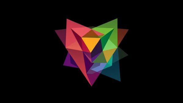Colorful abstract triangle design representing The Verge subscription model