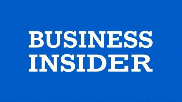 Business Insider logo in white text on a blue background.