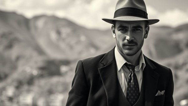 Vintage portrait of a man in a suit, symbolizing client onboarding success.