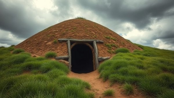 Ocmulgee Mounds National Park ancient mound entrance