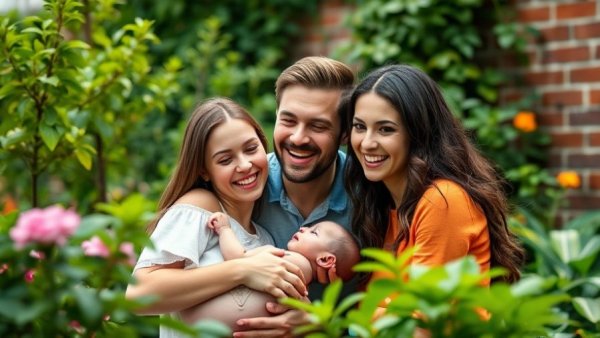 Casey McIntyre medical debt fundraiser family photo in garden