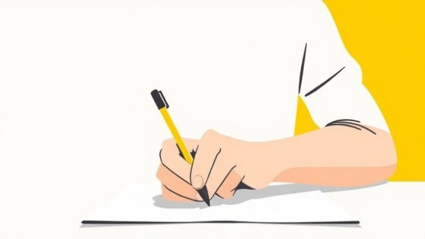 Abstract minimalist illustration of writing hand, Manchester United players visit children’s hospice context.