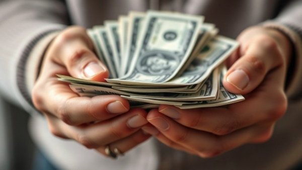 Hands counting money closely, symbolizing financial aspects in education.