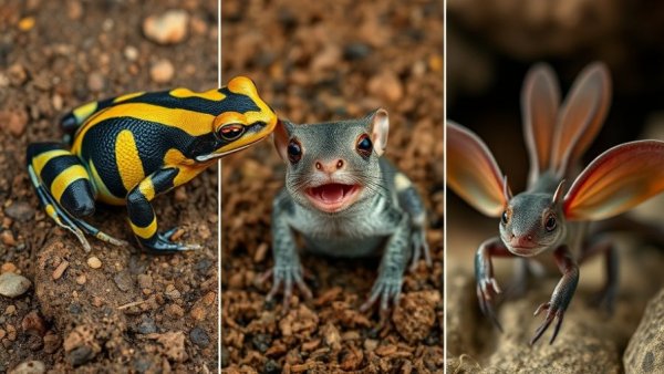 Exciting new species discovered in 2025: frog, rodent, aquatic creature.