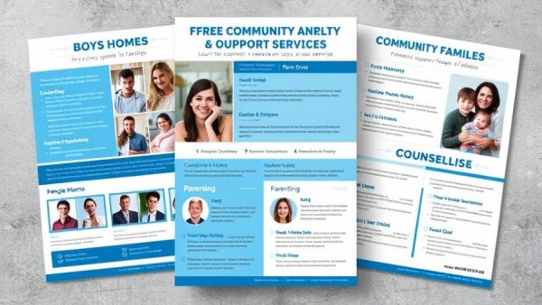 Informative flyer about community support for families by Sheridan House.