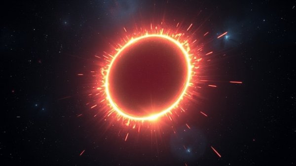 Ethereal cosmic ring radiating energy in space.