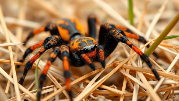 New species of spider discovered in Morocco with orange and black coloring.