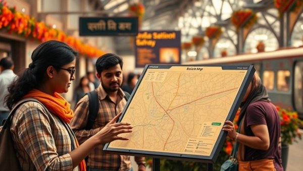 Braille Accessibility in Mysuru railway station with tactile map.