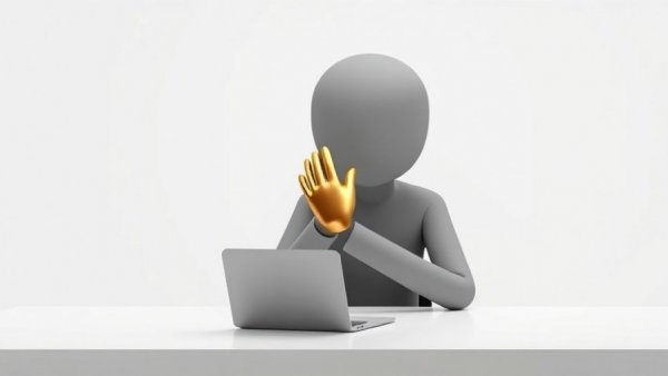 Abstract design of a person at a desk for OBE award