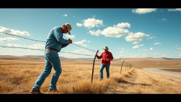 Removing barbed fences in Montana wildlife, expansive landscape.