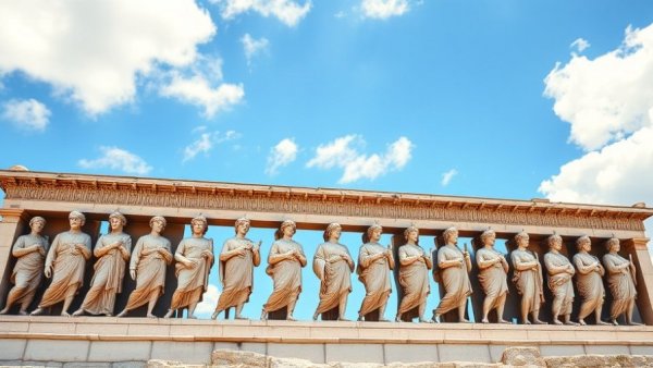 Classical Greek frieze representing humility in 'keeping our ego in check'.