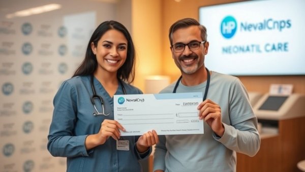 Professionals showcasing wearable tech for neonatal care in studio