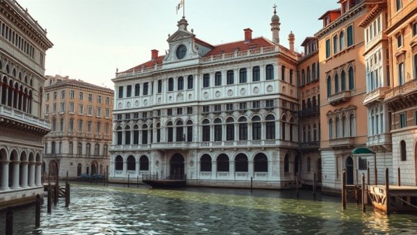Grand Venetian Palace for Sale beside a serene canal