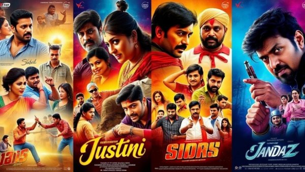 Four diverse Indian film posters, Indian Films Enter Oscars Best Picture Race.