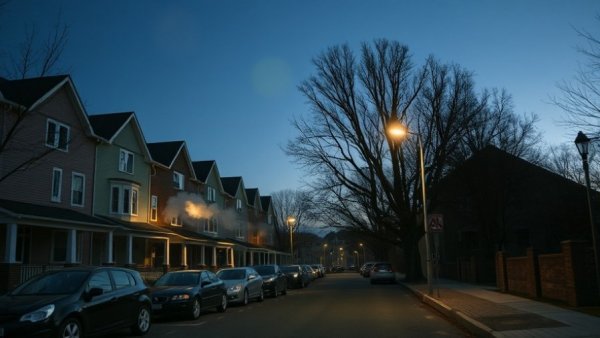 Neighbor saves children from burning home: townhouse with smoke rising.