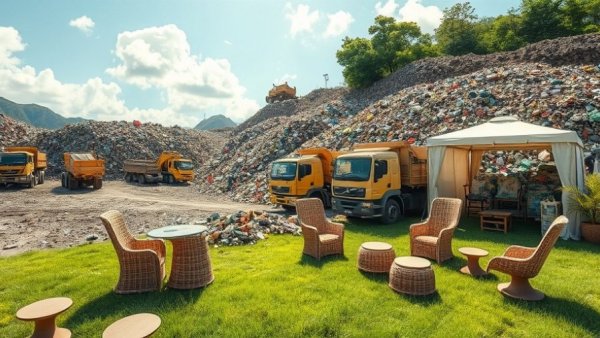 Chennai landfill waste recycling transformation showcasing old and new.