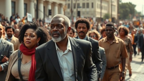 MLK's vision of love as a moral imperative illustrated by civil rights leaders marching together.