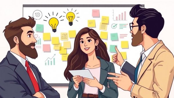 Brainstorming session for future strategic success with professionals.