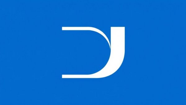 Dow Jones logo on blue background representing AI partnership.